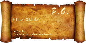 Pitz Ottó névjegykártya