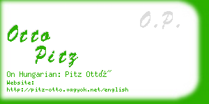 otto pitz business card